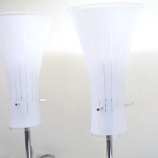 Coppia lampade abat jour con paralume satinato