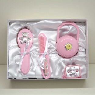 Confezione regalo per nascita e Battesimo con decoro orsetto