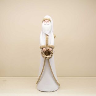 Babbo Natale decoro bianco e oro