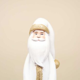Babbo Natale decoro bianco e oro