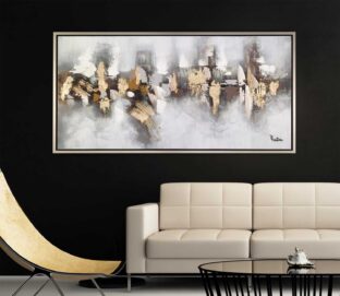 Quadro con cornice decoro astratto