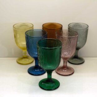 6 Calici Vino Multicolor