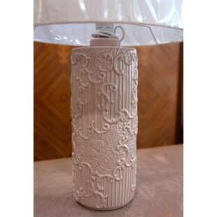 Lampada Con Paralume “Dentelle Rosè”