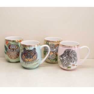 Boccalino Tazza Mug Leone-Tigre-Elefante-Gufetto