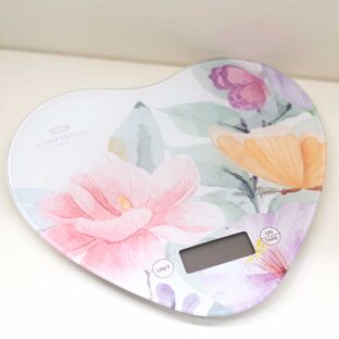 Bilancia Elettronica a Cuore "Fiori Aquarel"